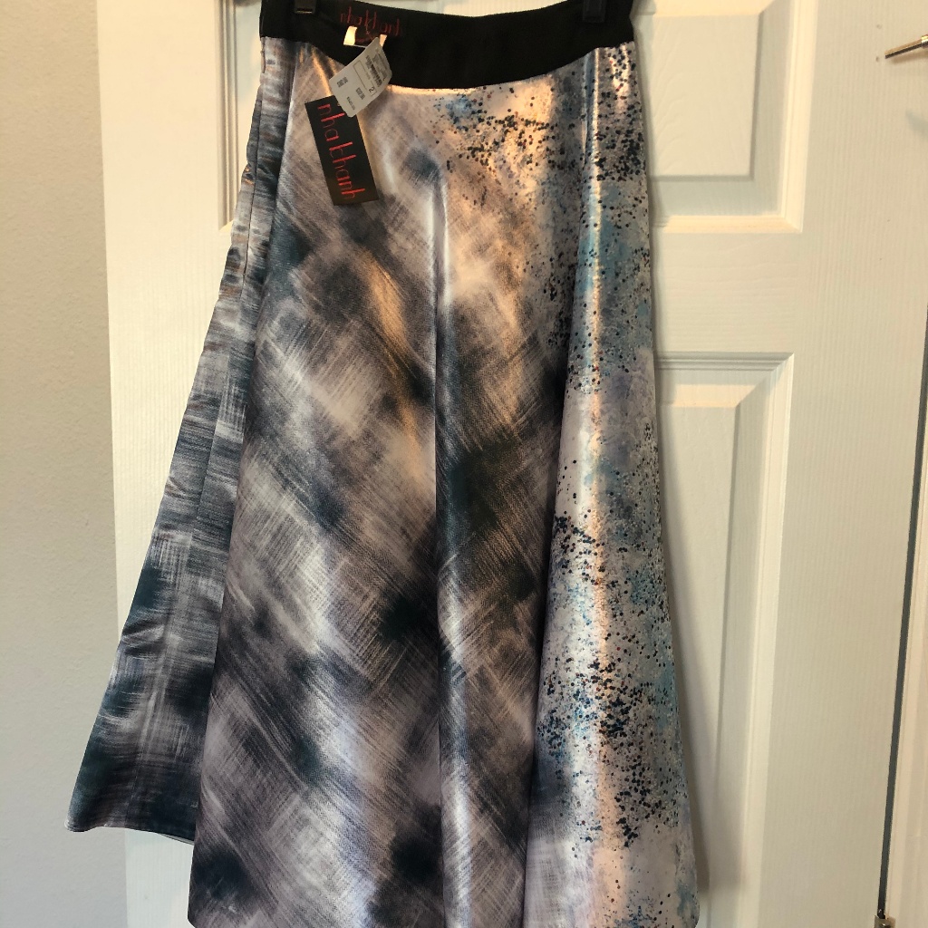 Nha Khanh Satin Midi Skirt